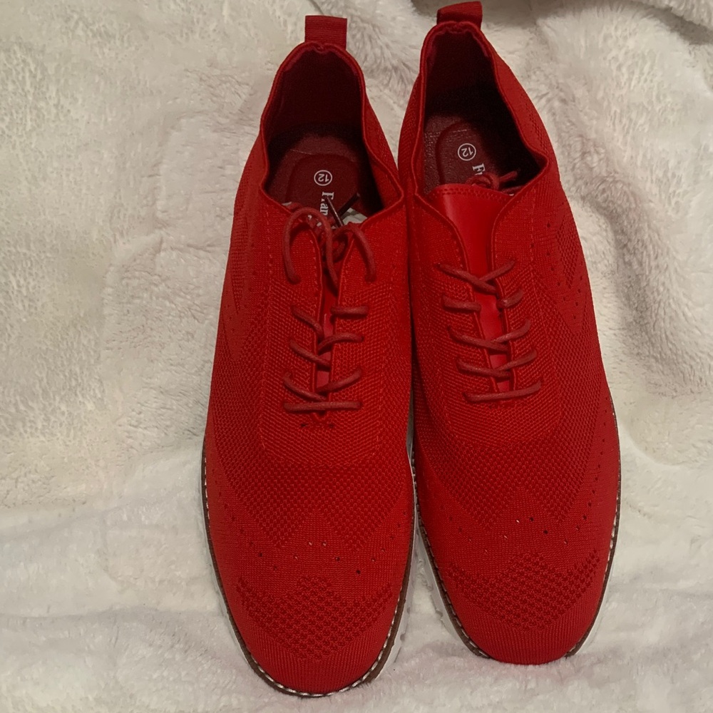 Stylish Red Men's Derby Shoes by Franco Vanucci